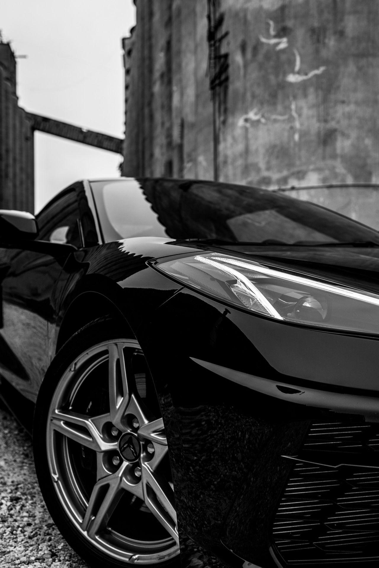 black lamborghini aventador in grayscale photography